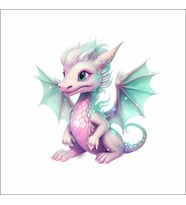 Sevimli Ejder Sticker 14 Duvar Sticker 30x25 CM