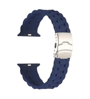 Apple Watch 7 41mm Uyumlu KRD-72 Silikon Kordon (Lacivert)