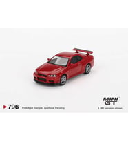 Mini GT 796 Nissan Skyline GT-R (R34) V-Spec Active Red Model Araba