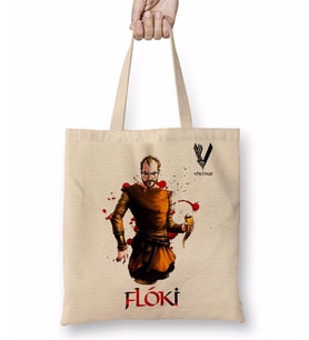 Vikings Floki Black Bez Çanta Uzun Saplı