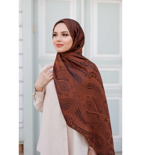 Etro Desen Premium Şal Fındık Kabuğu