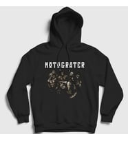 Presmono Unisex Siyah Band Motograter Kapüşonlu Sweatshirt 531583tt