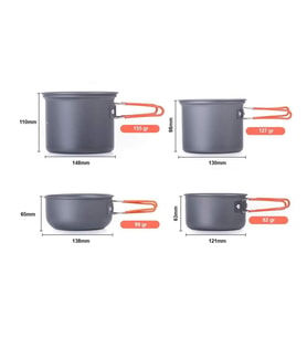 Naturehike 4IN1 Kamp Yemek Pişirme Seti