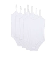4 Adet İp Askılı Kadın Çıtçıtlı Body Beyaz
