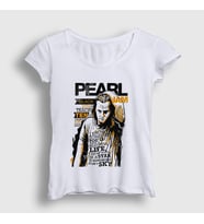 Presmono Kadın Beyaz Star Pearl Jam T-Shirt 74350tt