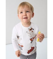 Mayoral Erkek Bebek Baskılı Sweatshirt Krem