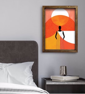 BK Gift Yatak Odası Konseptli Doğal Masif Ahşap Çerçeveli Tablo 45x65cm-6