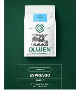 OLWEN Espresso Çekirdek Kahve Kahve Base 3 - 1 Kg ( Bitter Çiko lata, Fındık, Badem )