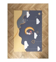 MEKTA HOME BEBEK VE ÇOCUK ODASI Ayda Oturan Tavşan Desenli Halı