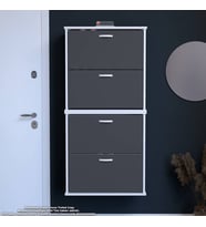 Modilayn UMAY 2'li Asma Antre Hol 72x156x25, 5 cm’ lik 4 Düşer Kapak 8 Göz Bölmeli Ayakkabılık