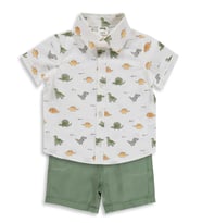 Civil Baby Dinozor Baskılı 6-18 Ay Takım - Haki