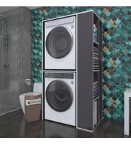 Kenzlife çamaşır-kurutma makinesi dolabı demyan gri 180*090*60 banyo kapaksız arkalıksız (Karışık)
