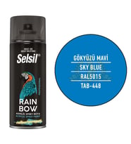 Selsil Rainbow Akrilik Sprey Boya GÖKYÜZÜ MAVİSİ 400 ml. - RAL5015