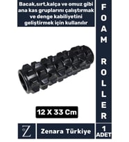 Fitness Aerobik Denge Stabilite Kas Esnekliği Denge Geliştirici Kadın Erkek Spor Foam Roller 33 Cm