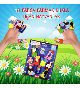 Tox Uçan Hayvanlar 10 Parça Parmak Kukla Set T222