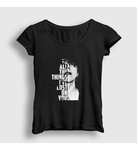 Presmono Kadın Siyah Lost On You Lp Laura Pergolizzi T-Shirt 304539tt