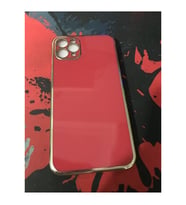 Apple - iPhone 13 Pro Zebana Golden Silikon Kılıf - Kırmızı