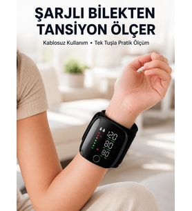Otomatik Bilekten Tansiyon Ölçer Şarjlı Dijital Ölçüm Cihazı