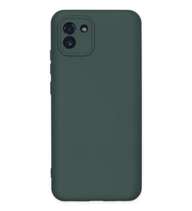 Durukar® Samsung Galaxy A03 Kılıf Nano içi Kadife Silikon - Koyu Yeşil