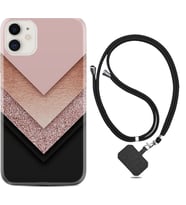 Apple iPhone 11 12 13 Mini Kılıf Boyun Askılı Silikon Great Marble 1405