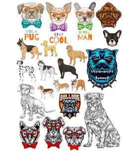 Köpekler Stikcer Set 15 Parça Telefon, Tablet, Defter, Laptop Sticker