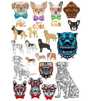 Köpekler Stikcer Set 15 Parça Telefon, Tablet, Defter, Laptop Sticker