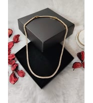 Silver Renk Balık Sırtı Zincir Kolye (Gold)