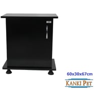 Kanki Pet 60 Cm MDF İthal Akvaryum Siyah Sehpa 60 x 30 x 67h cm