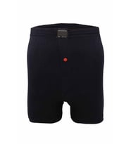 Düğmeli Pamuklu Erkek Penye Boxer Lacivert - 1146A