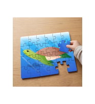 Su Kaplumbağası Tasarımlı 24 Parça Ahşap Çocuk Puzzle
