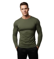 DeepSEA Beyaz Dar Kalıp Likralı %90 Pamuk Erkek Sweatshirt – Vücuda Oturan İnce Penye Sweat 2300423