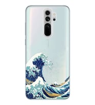 Xiaomi Redmi Note 8 PRO Uyumlu Kanagawa Dalga Tasarımlı Şeffaf Telefon Kılıfı
