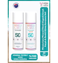 Minela Care Mineral Filtreli Organik Kırışık Karşıtı + Renkli Güneş Koruyucu Seti PA++++