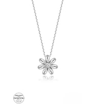 SWAROVSKİ TAŞLI  ZİRCONİA PAPATYA 925 AYAR GÜMÜŞ KOLYE