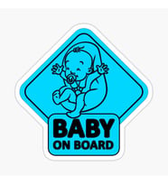 Uyarı Arabada Bebek Var Sticker oto Etiket 18cm MD19