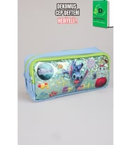 x Dekomus Lisanslı Stitch "Iconic Blue Collection" Kalem Çantası Dekomus Cep Defteri Hediyeli