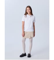 LCW Kids Beyaz Polo Yaka Basic Kısa Kollu Kız Çocuk Tişört 2'li