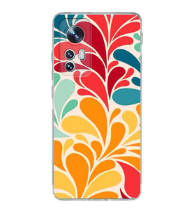 PrintiFy Xiaomi Mi 12 Lite ile Uyumlu 1mm Slim Fit Retro Renkler 5 Baskılı Şeffaf  Kılıf