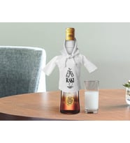 BK Gift Kişiye Özel Mini Beyaz İçki Şişesi Tişörtü , Ev Bar Dekoru, Rakı, Rakı Şişesi Tişörtü, Ev Barı-11