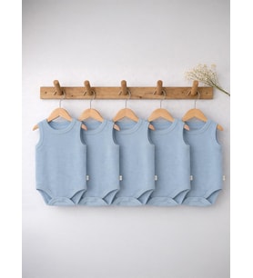 Civil Baby 5 li Organik Sıfır Kol 3-9 Ay Çıtçıtlı Badi - Pembe