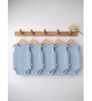 Civil Baby 5 li Organik Sıfır Kol 3-9 Ay Çıtçıtlı Badi - Pembe