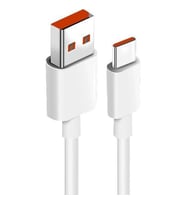 Winex 6A 120W UsbA to Type-C Hızlı Data ve Şarj Kablosu Beyaz