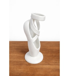 3D Beyaz Bale Point Tasarım Masa Dekoru (12 cm)