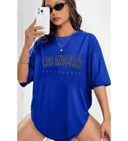 Unisex Los Angles Tasarım Tshirt (Mavi)