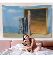 René Magritte - Deniz Kıyısında Kompozisyon Duvar Örtüsü-7063