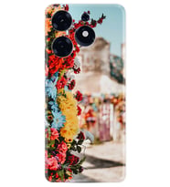Tecno Spark 10 Pro Kılıf Silikon Desen Özel Seri Gerçek Çiçekler 1743