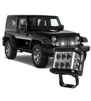 DEKOHOP Off Road 12 Led 45 Watt Beyaz Sarı Kare Sis Farı ve Çalışma Lambası
