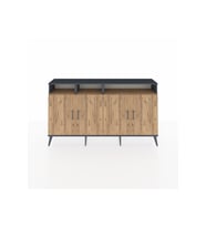 Arges Konsol 6 Raflı 4 Kapaklı 176x30x99 Antrasit-Çam