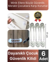 Yeni Üretim Ayarlanır Dolap Çekmece Kapağı Koruma Aparatı Bebek Çocuk Güvenlik Kilidi 6 Adet 17 Cm