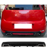 Fiat Punto Siyah Difüzör Çiftli Kare Egzoz Görünümlü D Tip Difizör